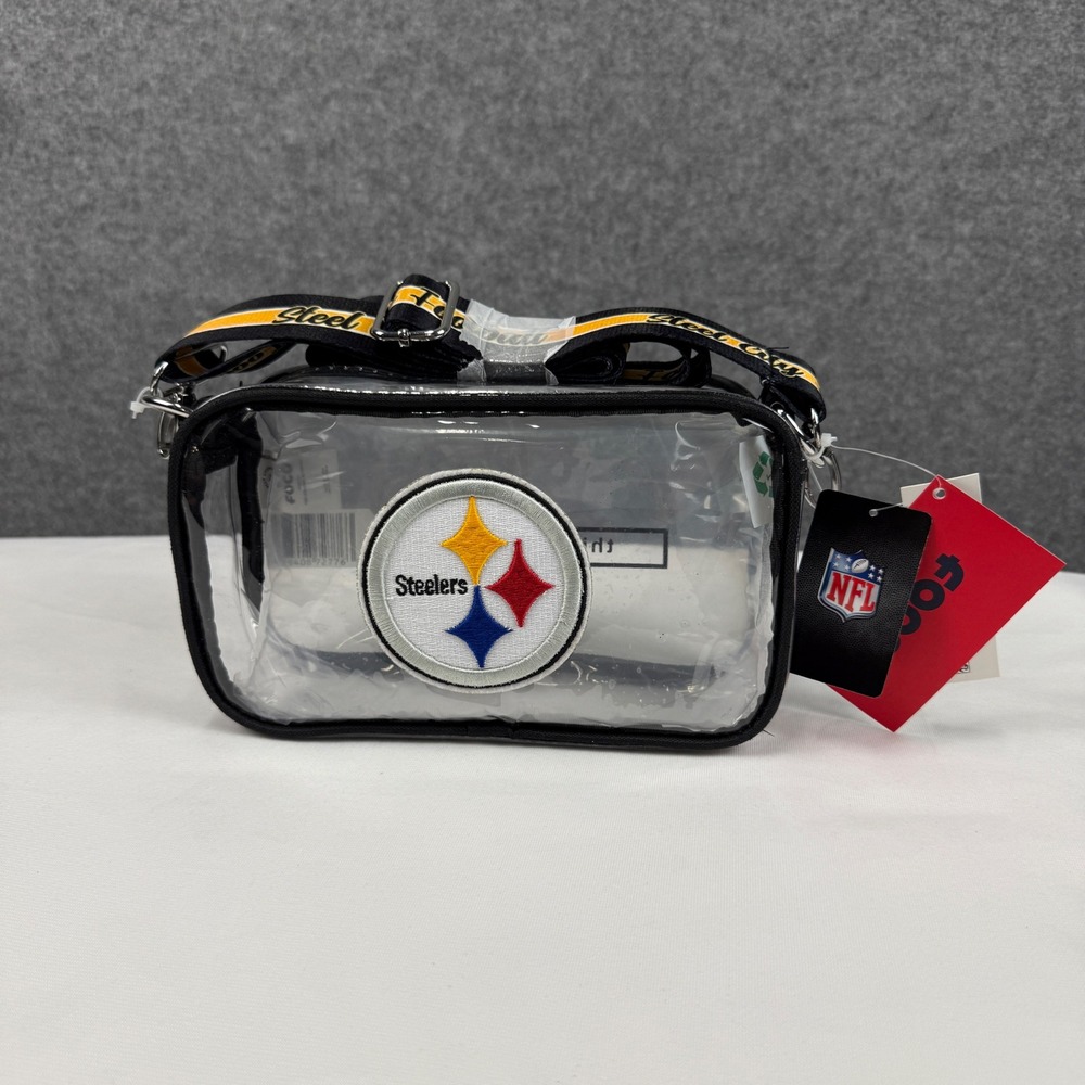 FOCO Pittsburgh Steelers Clear‎ Crossbody Stadium Bag NFL Steel City New